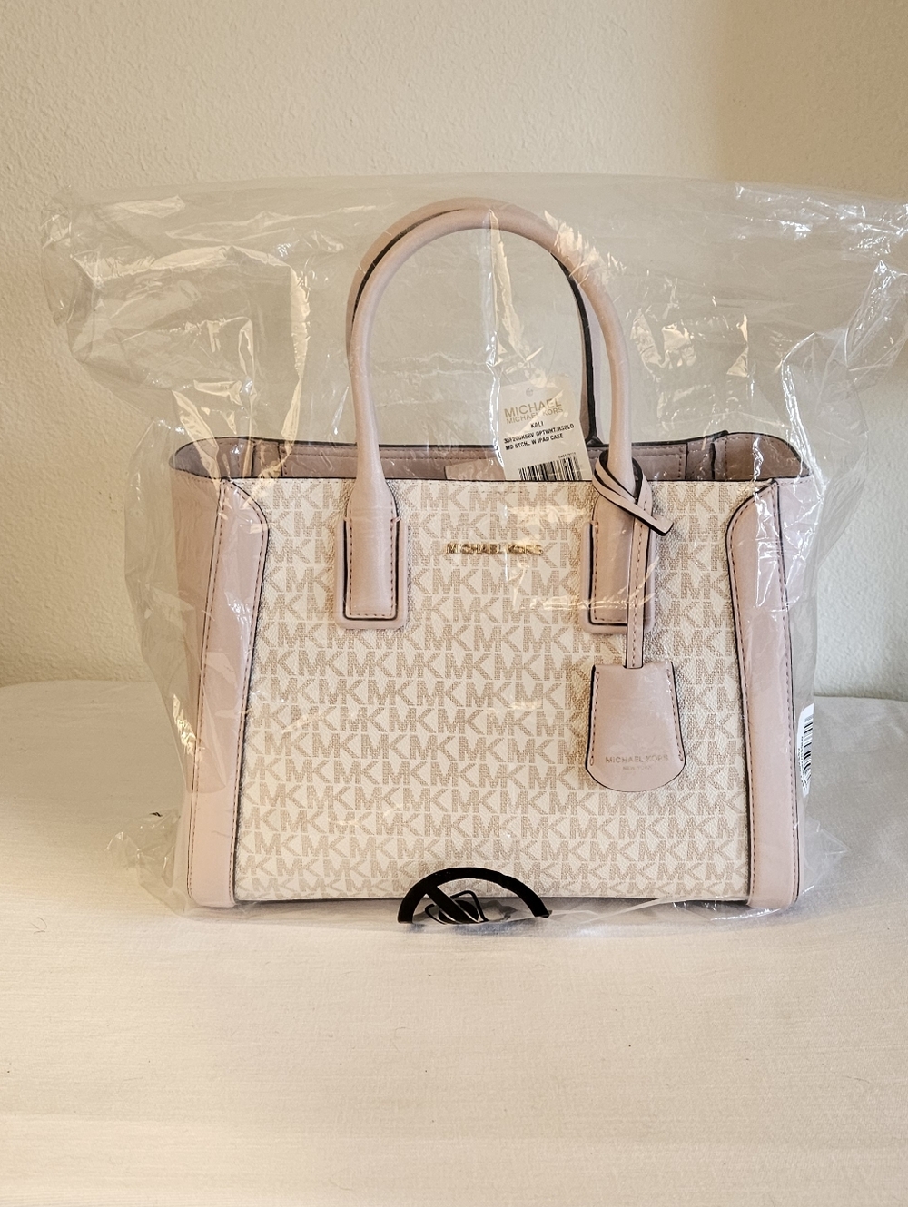 Michael Kors Blush and Cream Logo Satchel - Picture 8 of 11
